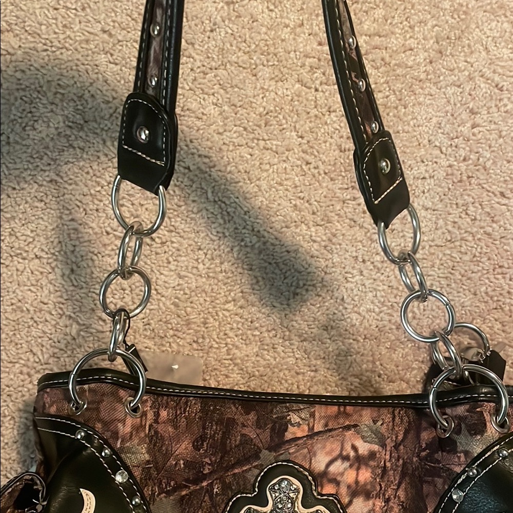 Camouflage Bling Embellished Women's Bag - Picture 8 of 12